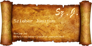 Szieber Jusztus névjegykártya